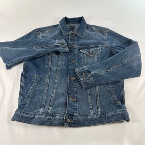 Gap Jean Trucker Jacket Mens Size XS Faded Medium Wash Denim Unisex EUC